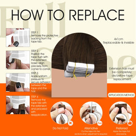 Application des extensions de cheveux adhésives Full Shine