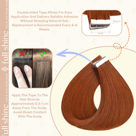 Application des extensions de cheveux Fshine sur un mannequin