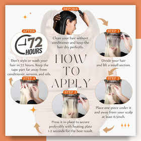 Application des extensions de cheveux Full Shine sur cheveux