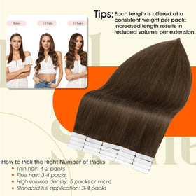 Application des extensions de cheveux humains Full Shine sur cheveux naturels