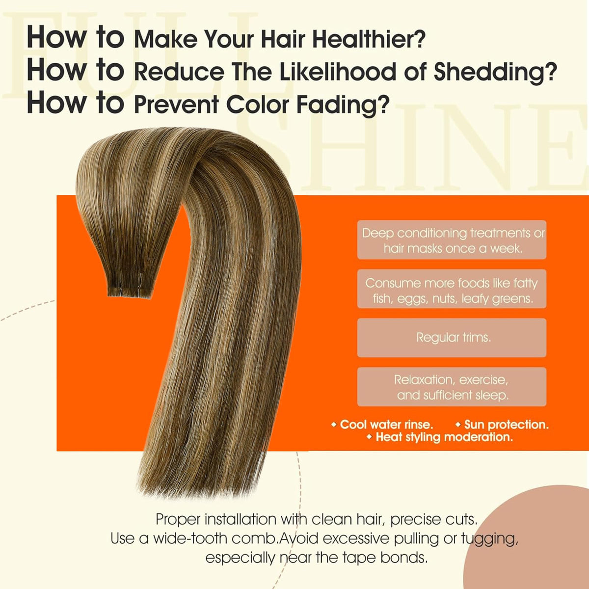 Application des extensions de cheveux tape in sur cheveux naturels