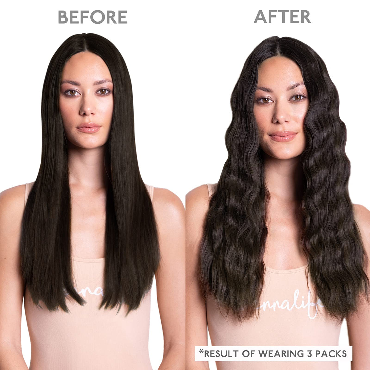 Application des extensions de cheveux Wennalife sur un modèle