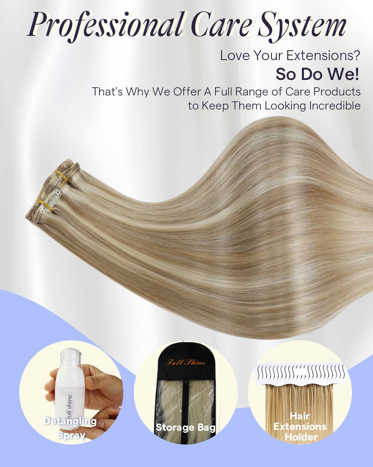 Application des extensions Full Shine sur des cheveux naturels