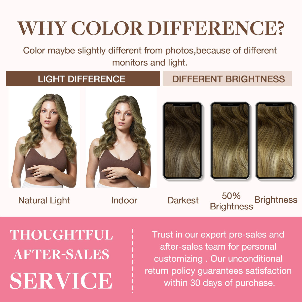 Application des extensions GOO GOO sur cheveux naturels, avant et après