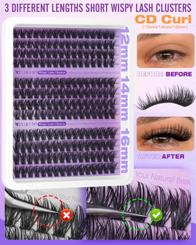 Application des faux cils wispy EYDEVRO sur un œil
