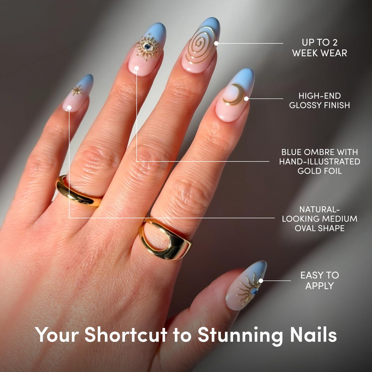 Application des faux ongles Glamnetic sur des ongles naturels