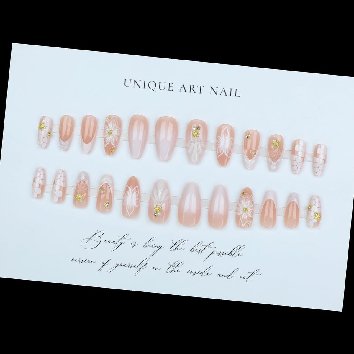 Application des faux ongles LPOODDNU sur des ongles naturels