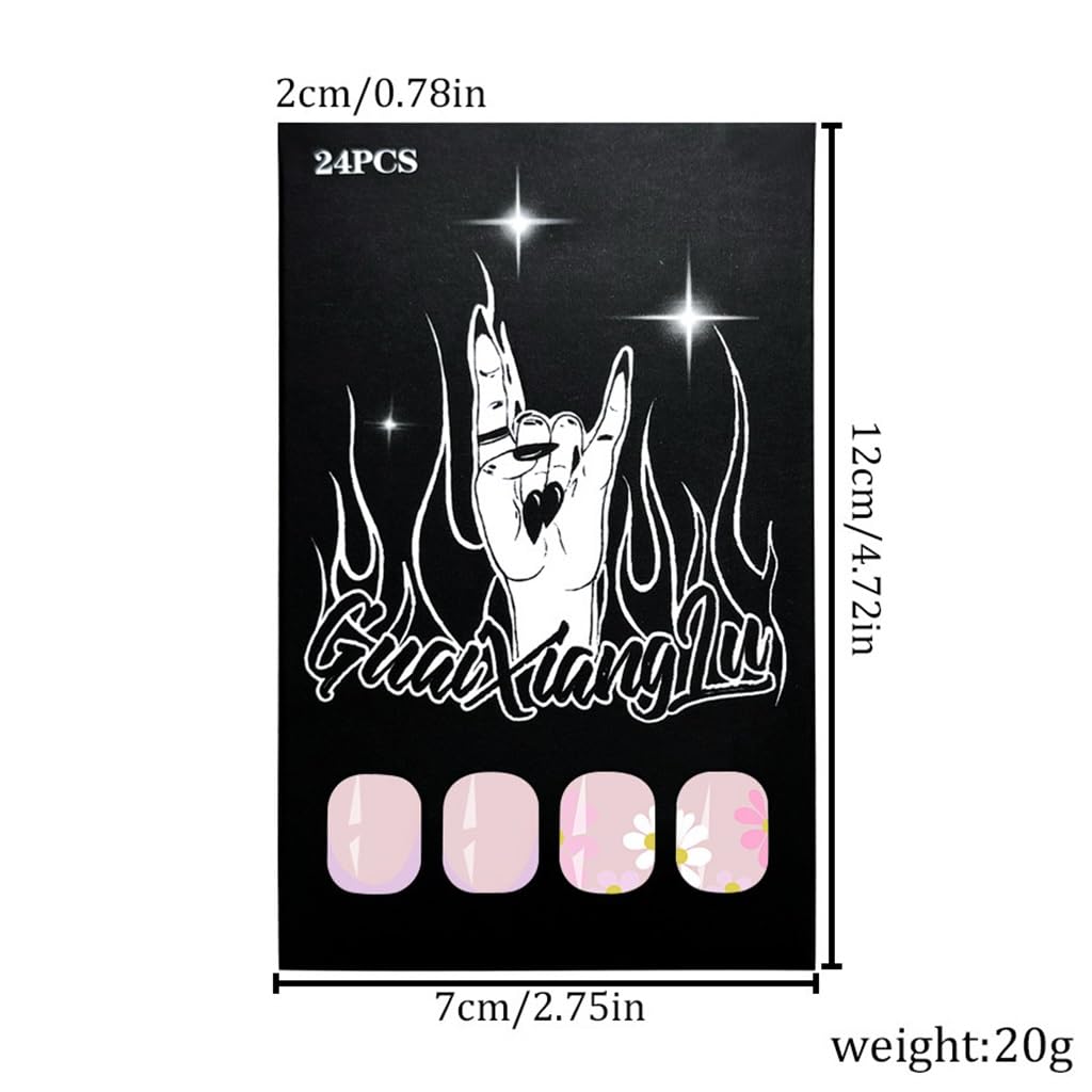 Application des faux ongles pressés fleuris CTTHNBD
