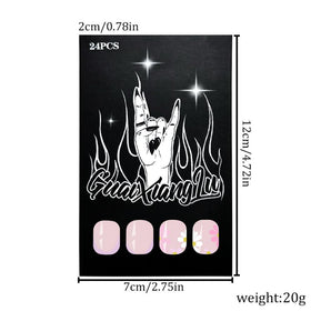 Application des faux ongles pressés fleuris CTTHNBD