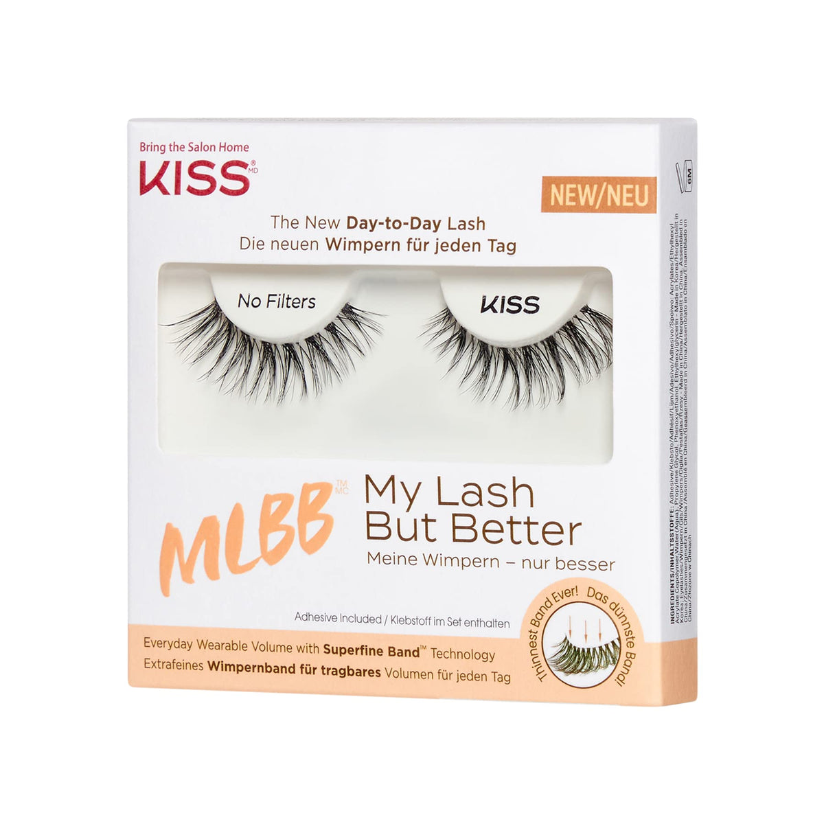 Application des KISS Faux Cils No Filters avec applicateur