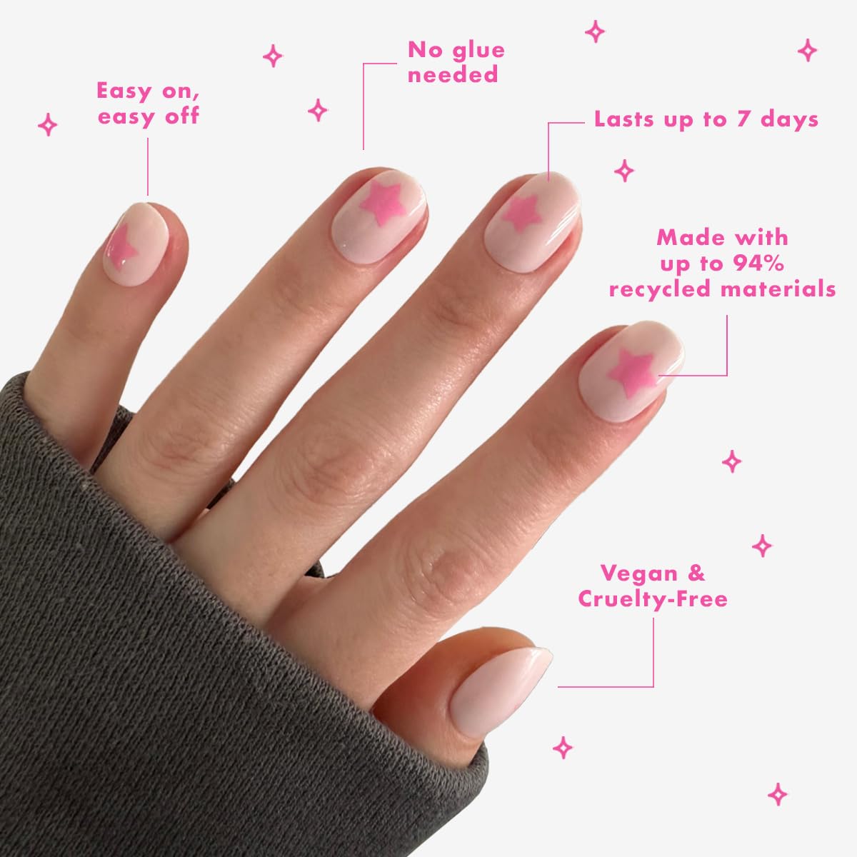 Application des ongles press-on Olive & June avec instructions