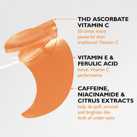 Application des patches Potent-C™ sur le contour des yeux
