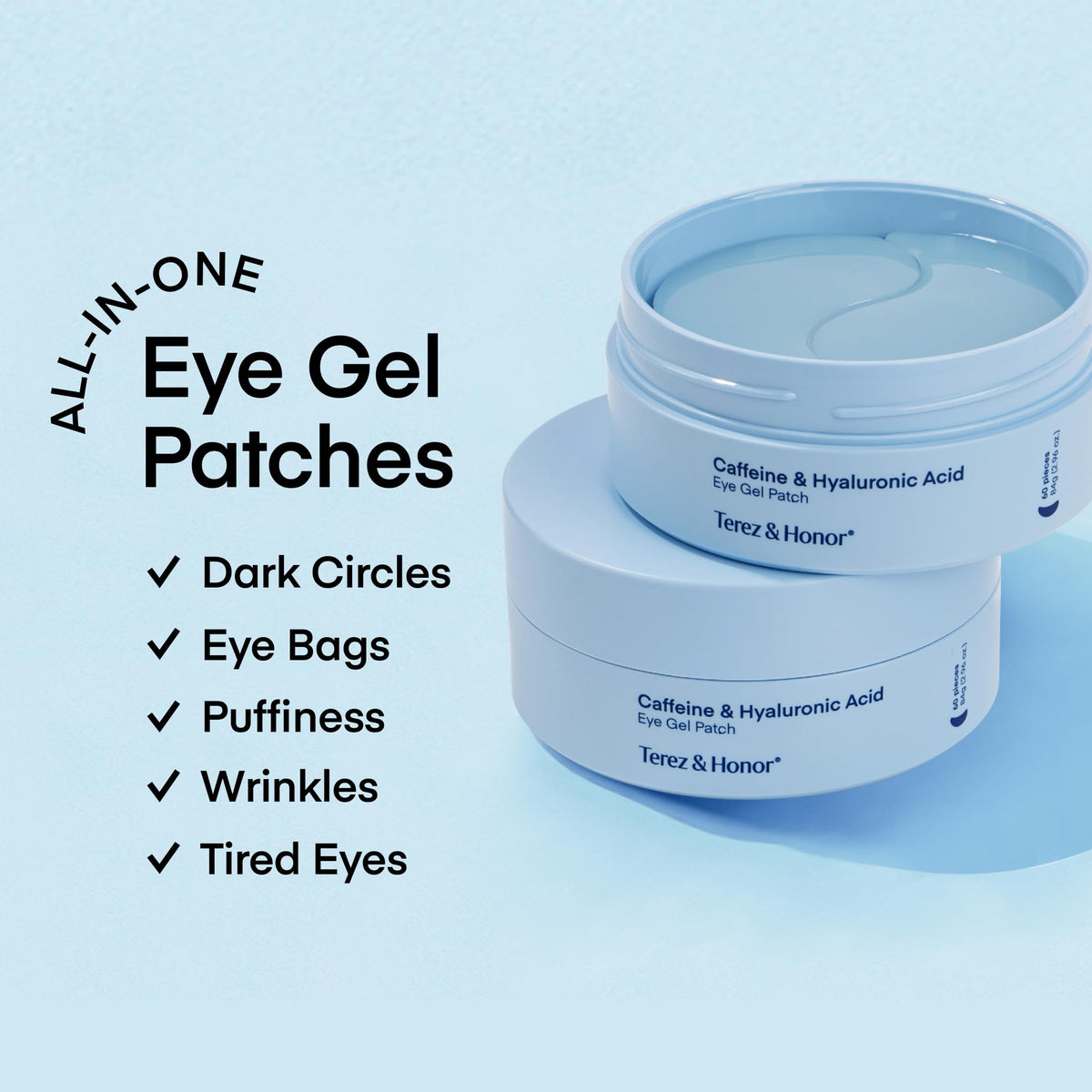 Application des patchs contour des yeux TEREZ & HONOR