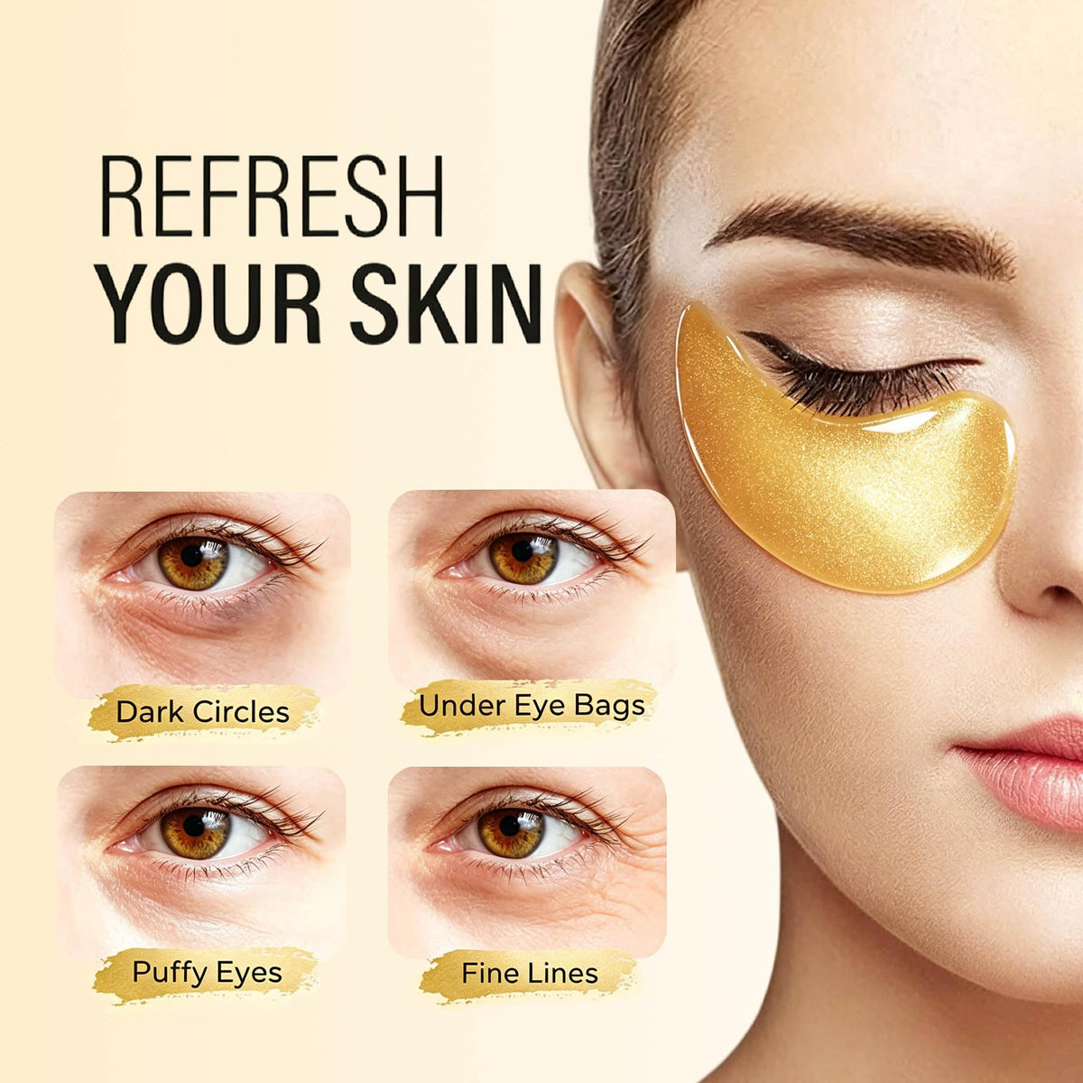 Application des patchs sous les yeux Maskiss