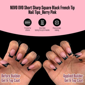 Application des pointes d'ongles NOVO OVO avec gel UV