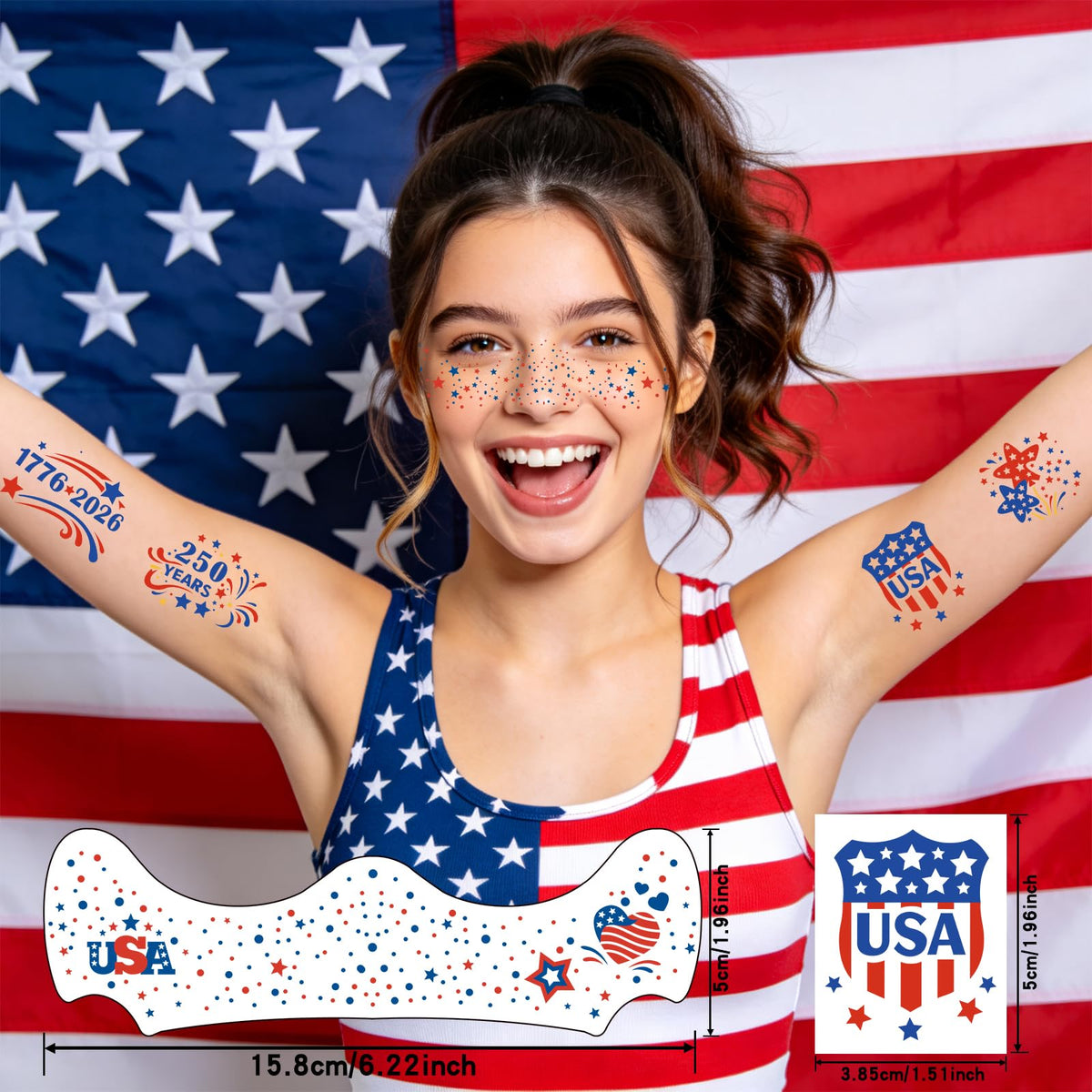 Application des tatouages temporaires Yazhiji sur le visage