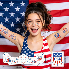 Application des tatouages temporaires Yazhiji sur le visage