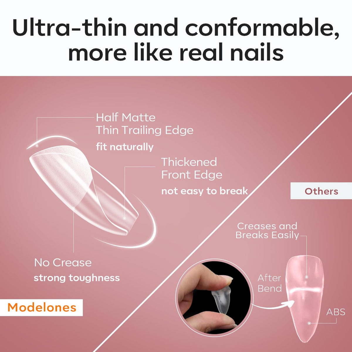 Application des tips d'ongles Modelones sur un ongle