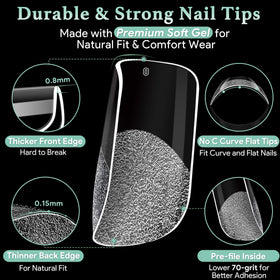 Application des tips d'ongles sur des ongles naturels