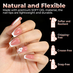 Application des tips d'ongles UNA GELLA sur des ongles