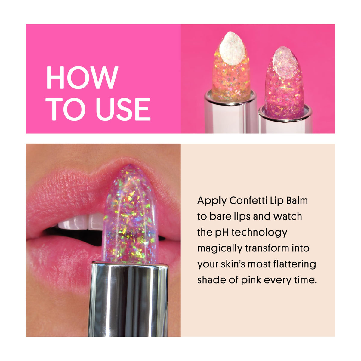 Application du Baume à Lèvres Confetti Lavande Winky Lux