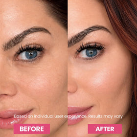 Application du baume contour des yeux LUXE sur la peau