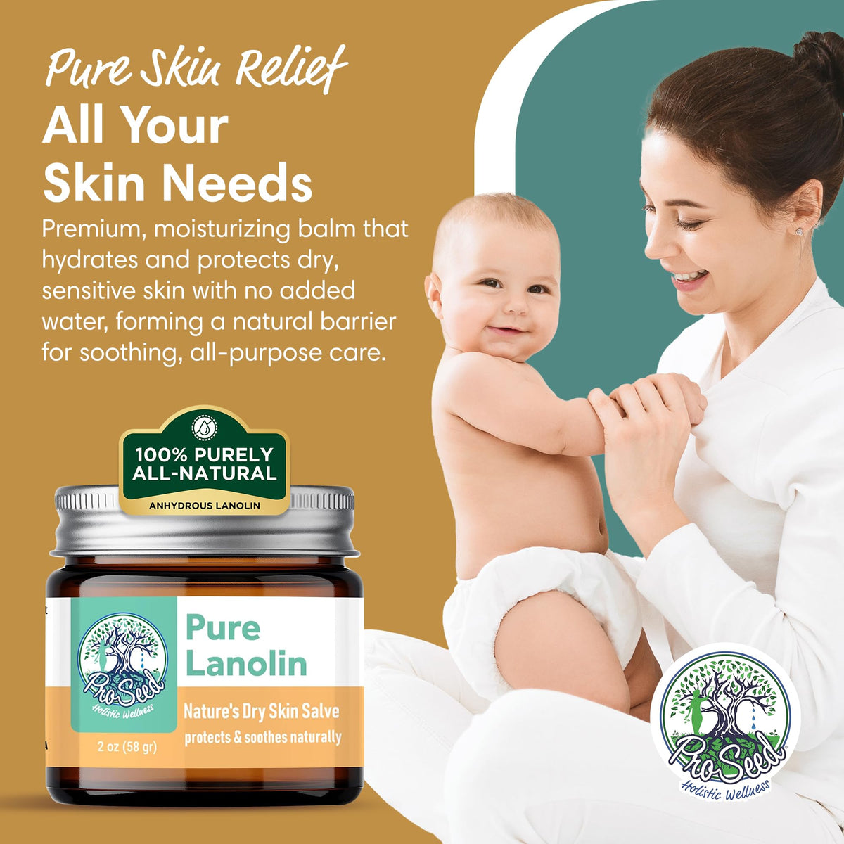 Application du baume de lanoline sur les mains