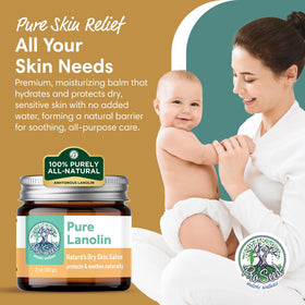 Application du baume de lanoline sur les mains