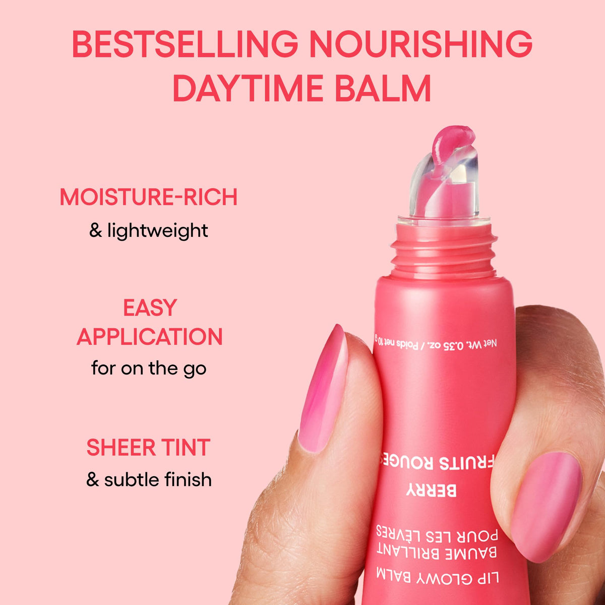 Application du Baume Glowy sur les lèvres