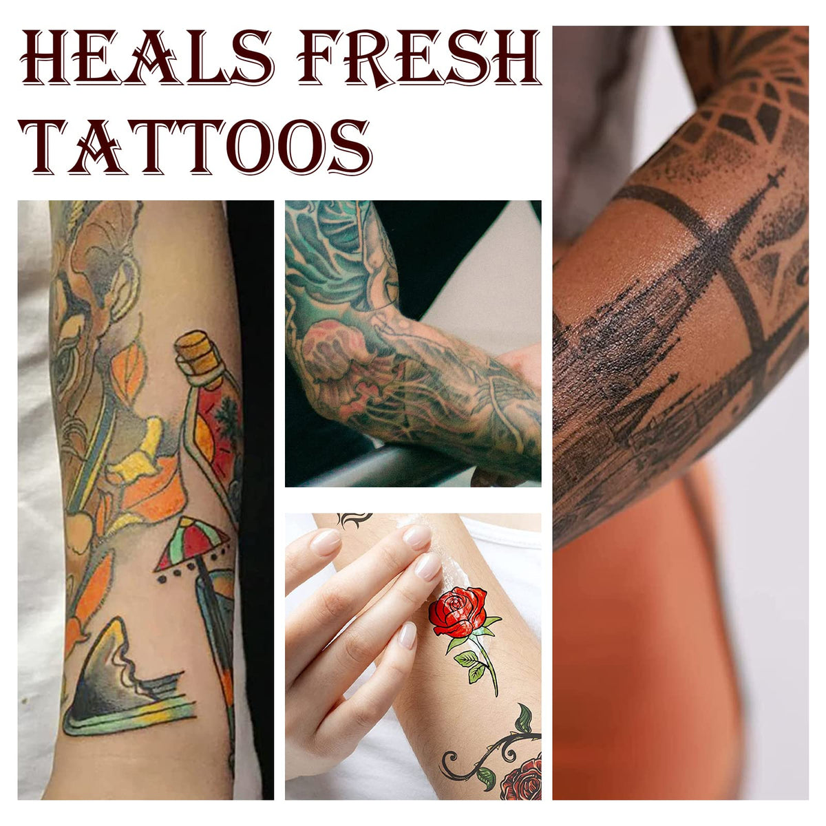 Application du baume sur un nouveau tatouage