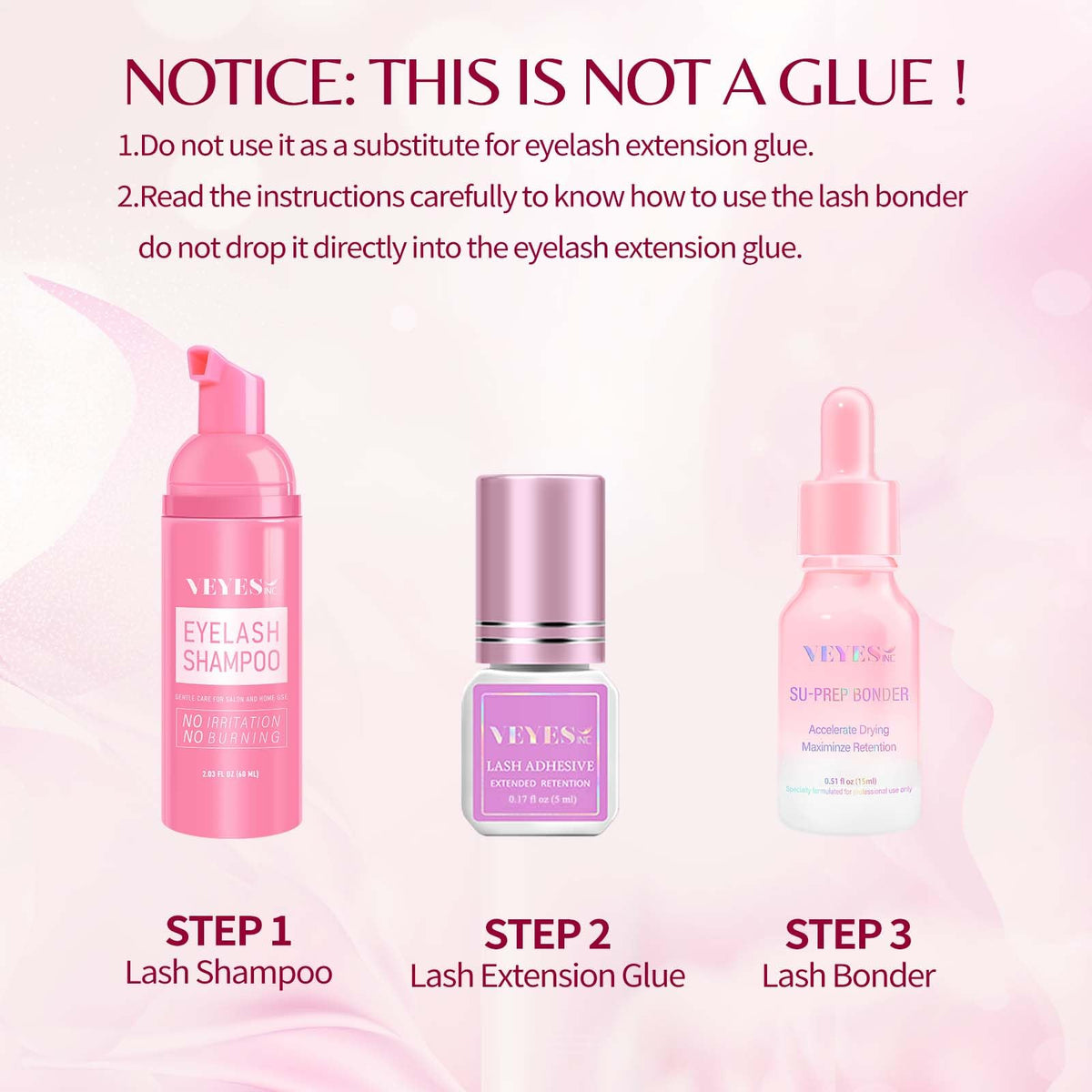 Application du Bonder VEYES INC sur des cils