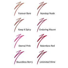 Application du crayon à lèvres L.A. Girl Relentless Red sur les lèvres