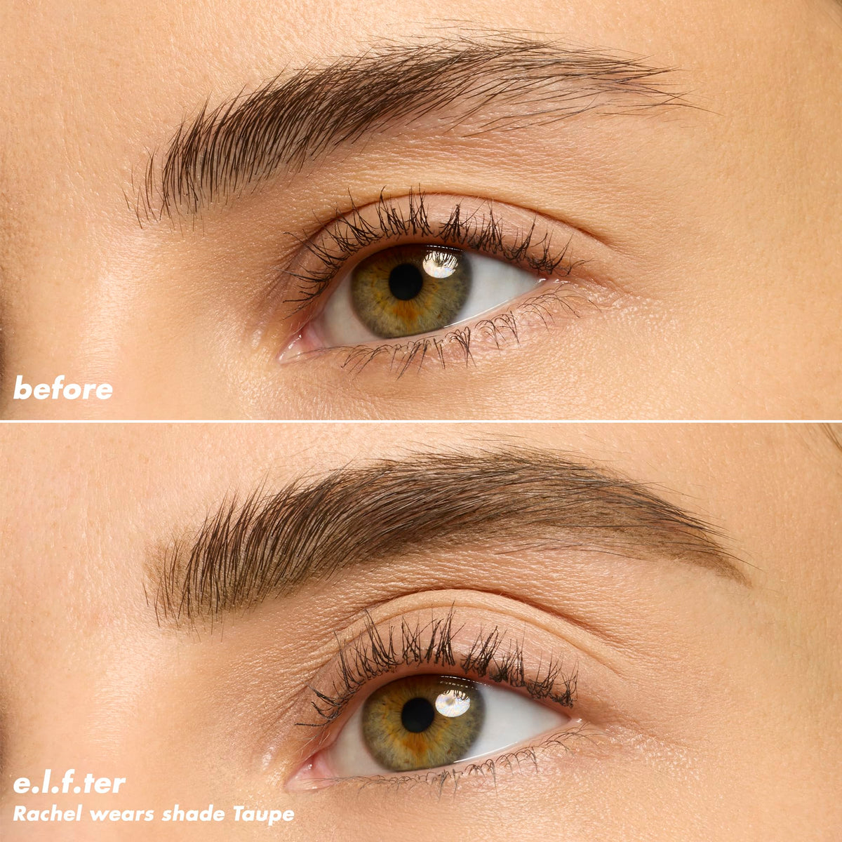 Application du crayon à sourcils e.l.f. sur le sourcil