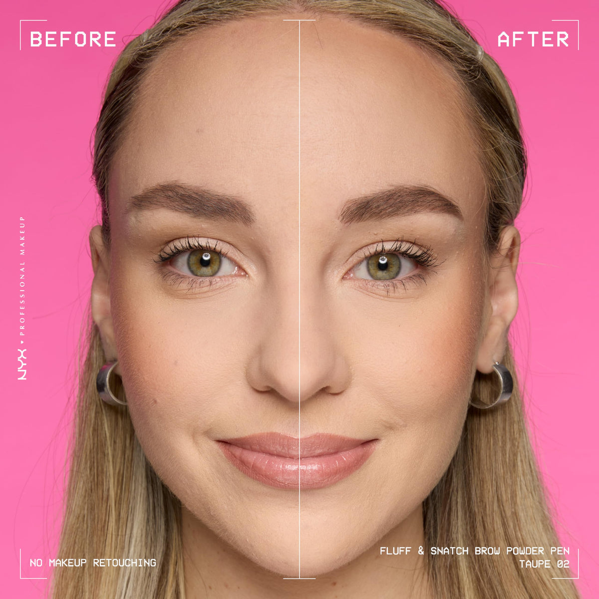 Application du crayon à sourcils Fluff & Snatch sur une main