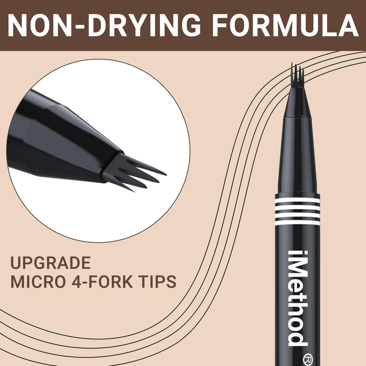 Application du crayon à sourcils iMethod sur les sourcils