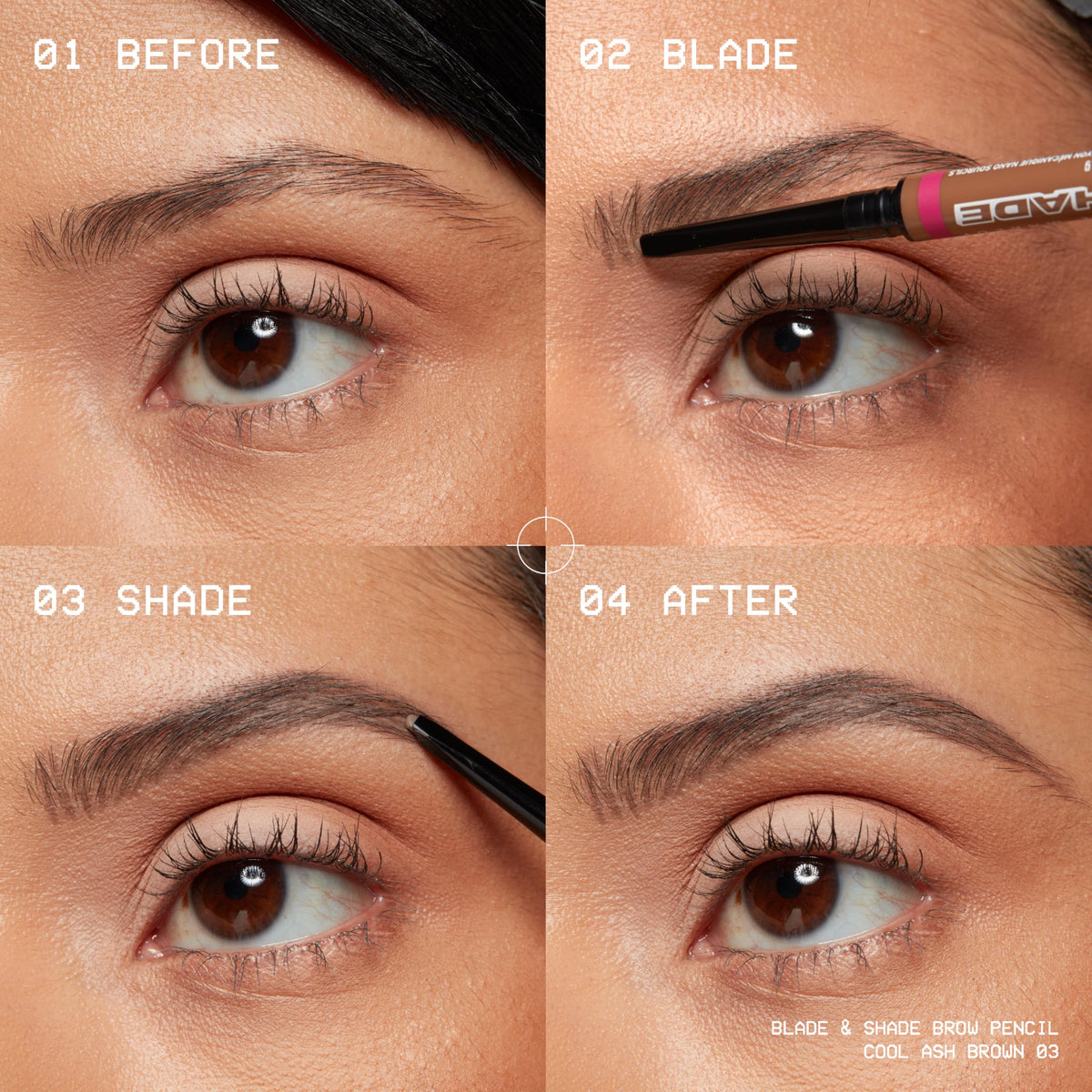 Application du crayon à sourcils NYX sur la main