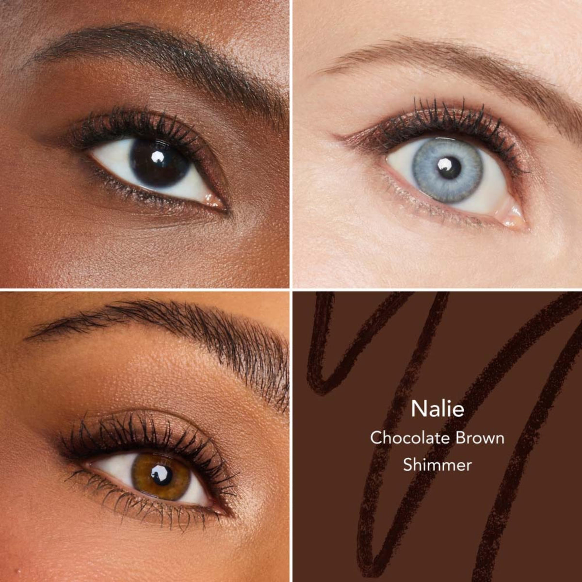 Application du crayon eyeliner sur paupière