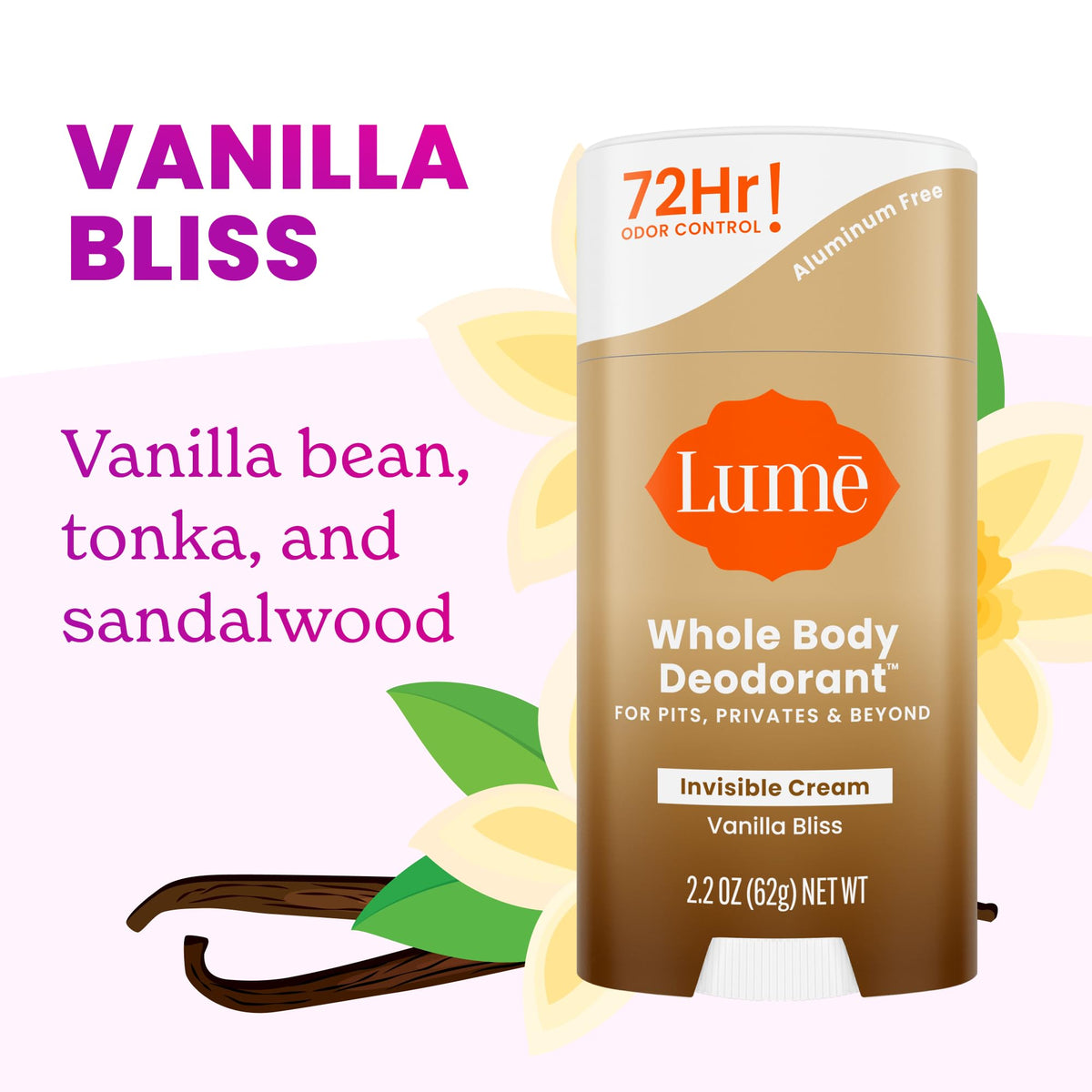 Application du déodorant Lume sur la peau
