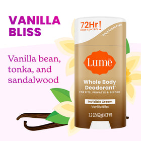 Application du déodorant Lume sur la peau