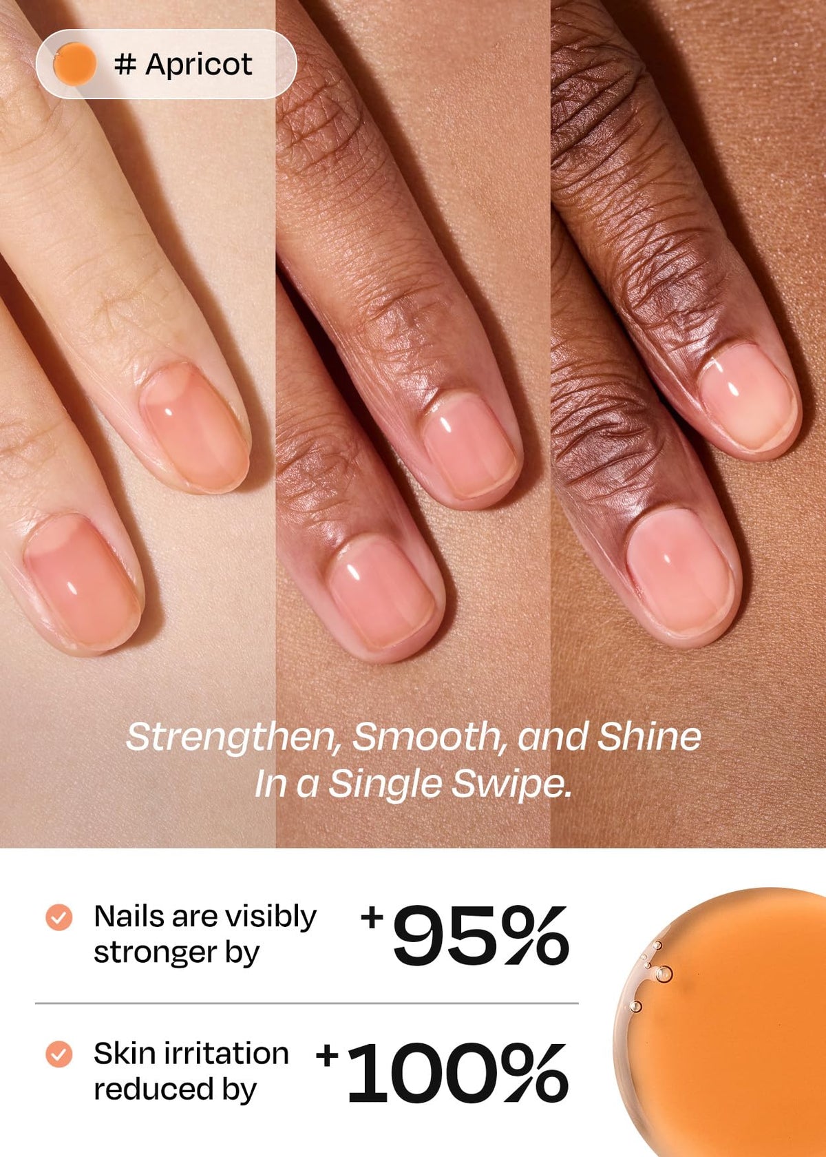Application du durcisseur d'ongles ohora sur des ongles