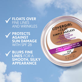 Application du Fond de Teint COVERGIRL Simply Ageless sur la peau