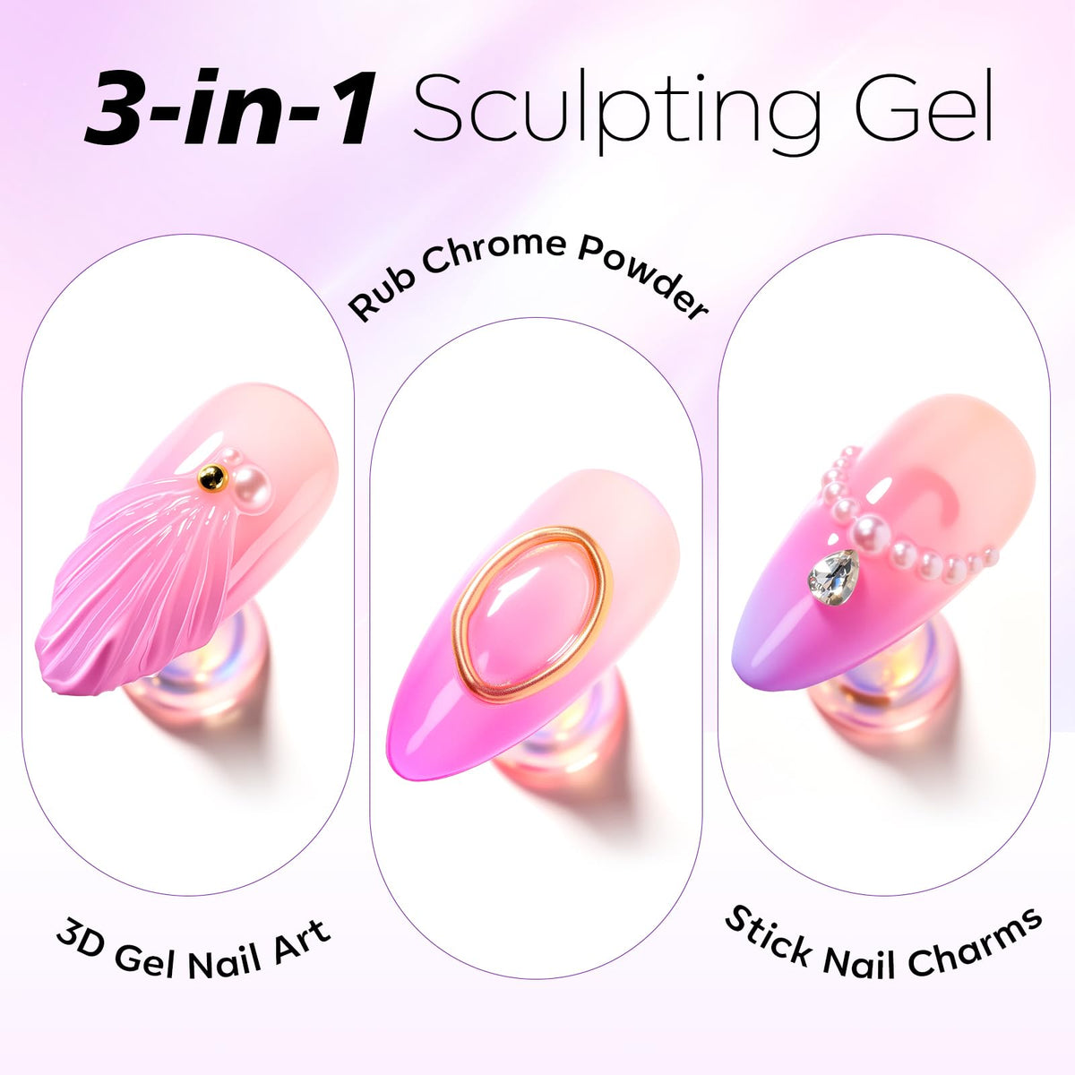 Application du Gel 3D Makartt sur des ongles