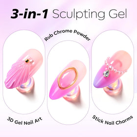 Application du Gel 3D Makartt sur des ongles