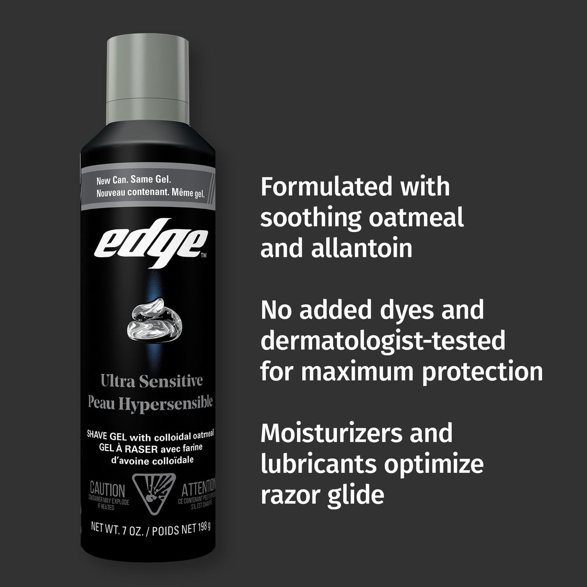Application du gel à raser Edge sur le visage