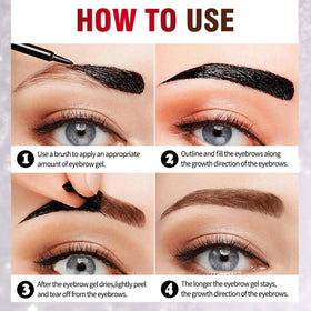 Application du gel à sourcils FeiCuiYun sur une main