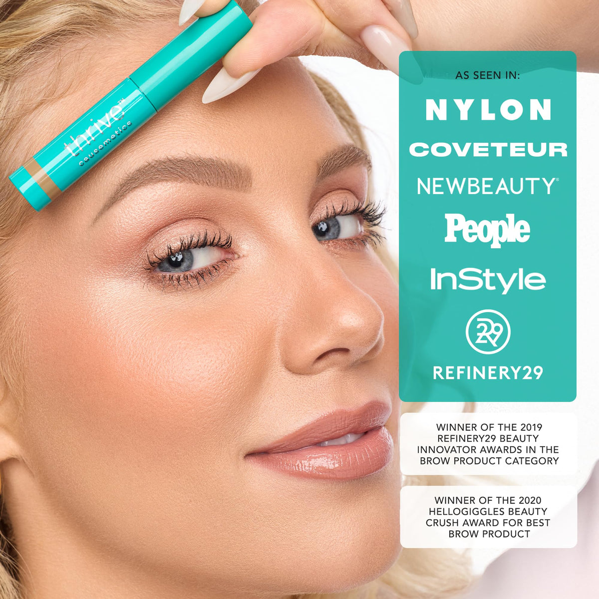 Application du Gel à Sourcils Instantané sur un sourcil.