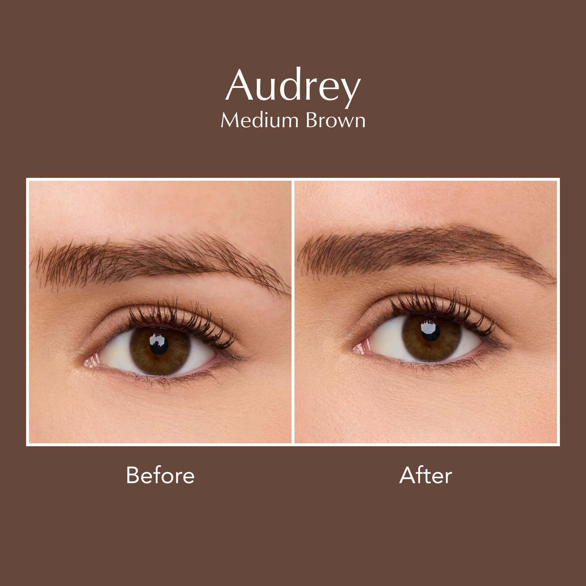 Application du gel à sourcils sur un sourcil