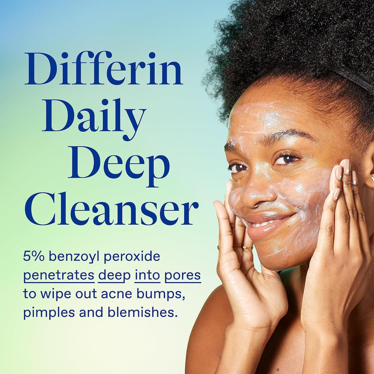 Application du gel adapalène sur la peau