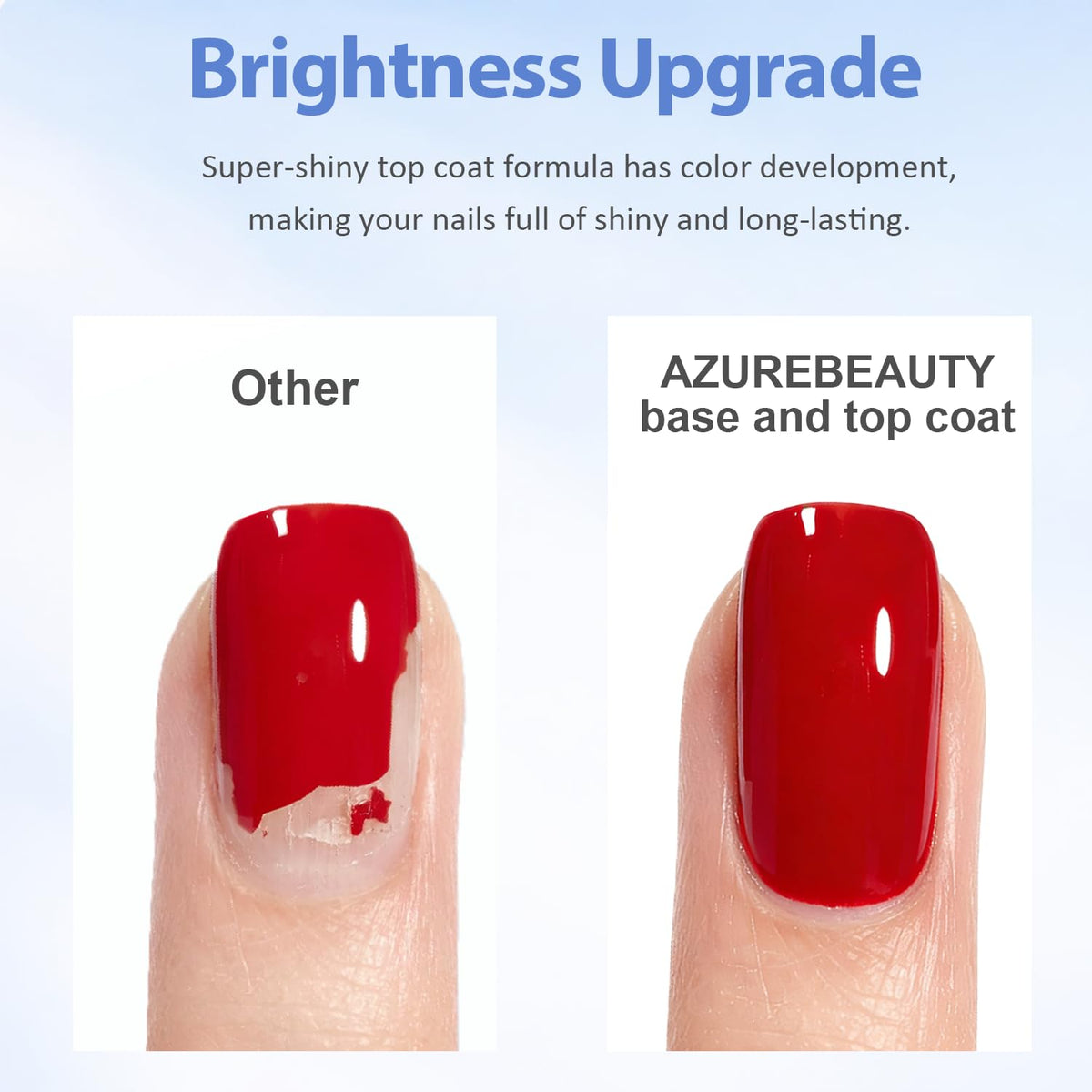 Application du Gel de Base AZUREBEAUTY sur des ongles