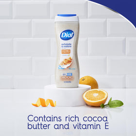 Application du gel douche Dial sur peau mouillée